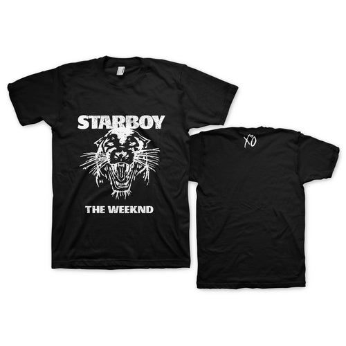 The Weeknd Starboy Panther - Mens Black T-Shirt